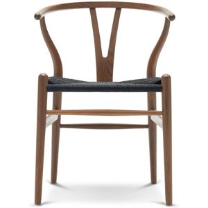 Carl Hansen - CH24 Wishbone Chair , chêne teinté fumé / tressage noir