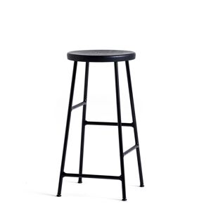 HAY - Tabouret de bar Cornet Low H 65 cm, chene teinte noir / noir