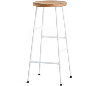 HAY Tabouret de bar Cornet High H 75 cm chene huile blanc creme