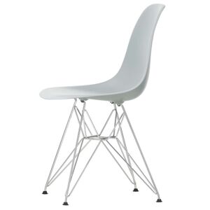 Vitra - Eames Plastic Side Chair DSR RE, chrome / gris clair (patins en feutre basic dark)