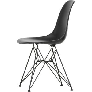 Vitra - Chaise, Chaise Eames Plastic Side DSR, basique noir fonce / noir fonce (feutre pour planeur basique fonce)