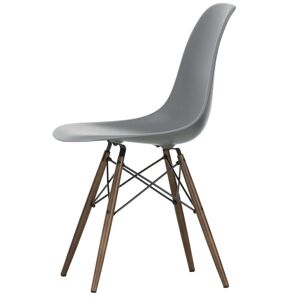 Vitra - Chaise Eames Plastic Side Chair DSW, erable fonce / gris granit (feutre basique fonce)