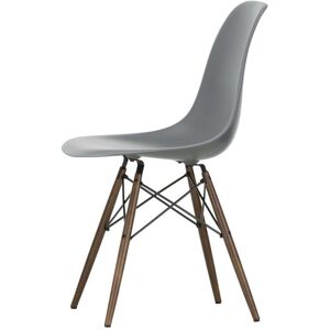 Vitra - Chaise Eames Plastic Side Chair DSW, erable fonce / gris granit (feutre basique fonce)