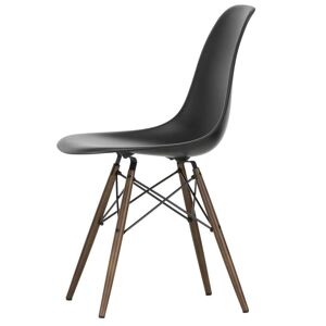 Vitra - Chaise Eames Plastic Side Chair DSW, erable fonce / noir fonce (feutre basique fonce)
