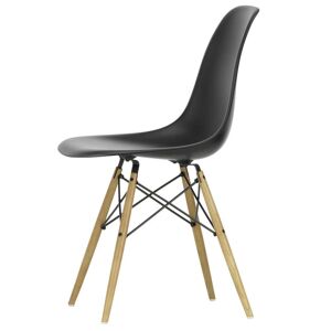 Vitra - Eames Plastic Side Chair DSW, frene miel / noir fonce (feutre glider blanc)