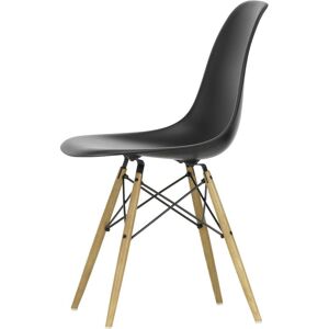 Vitra - Eames Plastic Side Chair DSW, frêne miel / noir foncé (feutre glider blanc)