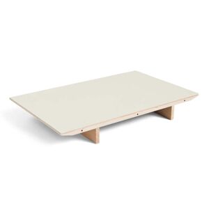 HAY - Plaque d'ion pour CPH30 table a manger a rallonge, 50 x 80 cm, surface : linoleum blanc casse / bord : contreplaque laque mat