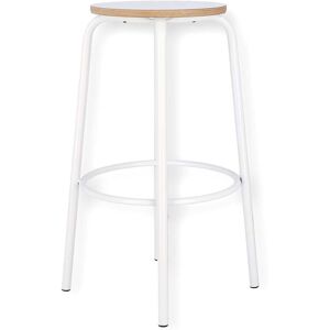 Jan kurtz - Tabouret de bar paris h 65 cm, blanc