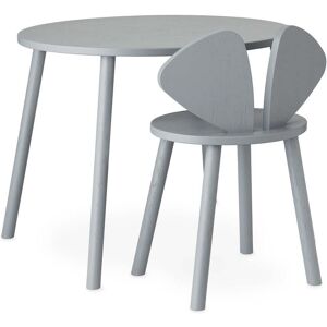 Nofred Mouse School Set Junior Chaise et table gris