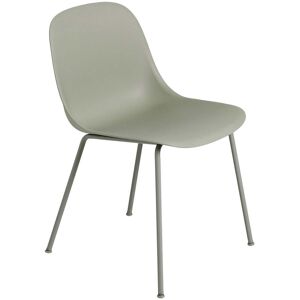 Muuto - Fiber Side Chair Tube Base, dusty green recycle