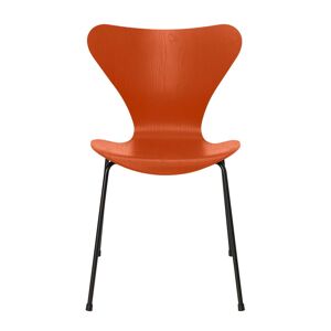 Fritz Hansen - Serie 7 chaise, noir / frene paradise teinte orange