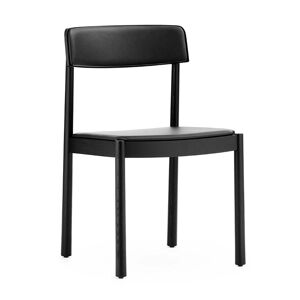 Normann Copenhagen - Timb Chaise rembourree, noir cendre / noir cuir
