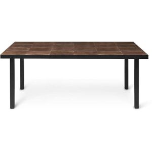 ferm LIVING Flod Table a manger en carreaux 181 x 81 cm moka noir