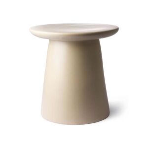 HKliving - Table d'appoint en faïence, Ø 40 x H 43 cm, creme / nature