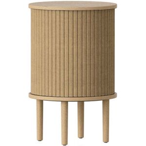 Umage - Audacious Table d'appoint avec connexion USB, Ø 38 x H 5 9. 3 cm, chêne naturel / sugar brown