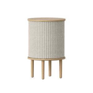 Umage - Audacious Table d'appoint avec connexion USB, Ø 38 x H 5 9. 3 cm, chêne naturel / white sands