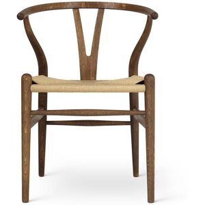 Carl Hansen - CH24 Wishbone Chair , chene teinte fume / tressage naturel