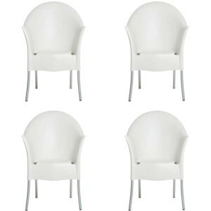 Driade - Lord Yo Fauteuil de jardin, blanc RAL 9016 (lot de 4)