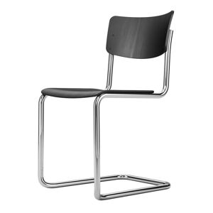 Thonet S 43 ST chaise chrome hetre teinte noir TP 29