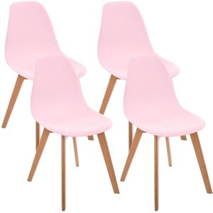 ATMOSPHERA 4 x chaises d'enfant 'scandinaves' rose atmosphérique - Publicité