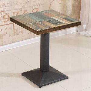 Table Haute 60 / Table Carrée Vintage, à rayures damier vintage, pour meuble de cuisine et salle à manger - Aqrau - Publicité