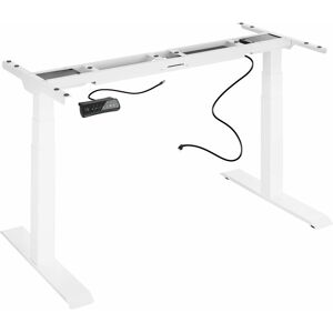 TECTAKE Bureau Assis Debout Pied de Bureau Réglable en Hauteur Électrique 110-190x68x58-123cm - pied de table reglable, bureau informatique, bureau ordinateur - blanc - Publicité