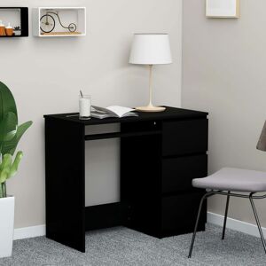 VIDAXL Bureau d'armoire pc en bois avec 3 tiroirs bureau de bureau de bureau différentes couleurs Couleur : Le noir - Publicité