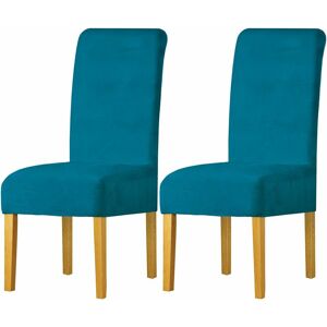 CCYKXA Housse de chaise en velours Spandex extensible, 2 pièces, avec bande élastique, grande chaise de salle à manger en velours pour femme, pour - Publicité