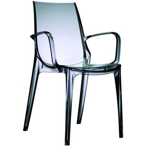 SCAB DESIGN Chaise design avec accoudoirs - vanity - deco - Gris Transparent - Publicité
