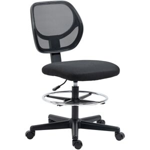 VINSETTO Chaise de bureau assise haute réglable dim. 59L x 61l x 93-113H cm pivotant 360° tissu maille respirante noir - Publicité