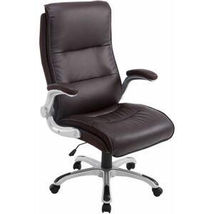 Nova - Chaise de bureau en cuir eco avec des accoudoirs inclinables chaise ergonomique diverses couleurs Couleur : marron - Publicité