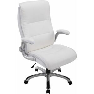 Nova Chaise de bureau en cuir eco avec des accoudoirs inclinables chaise ergonomique diverses couleurs Couleur : Blanc - Publicité