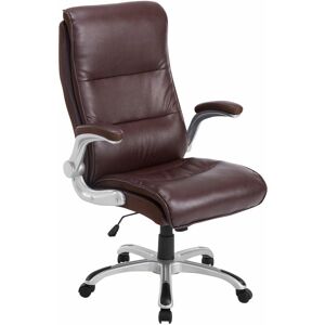 Nova - Chaise de bureau en cuir eco avec des accoudoirs inclinables chaise ergonomique diverses couleurs Couleur : Bordeaux - Publicité