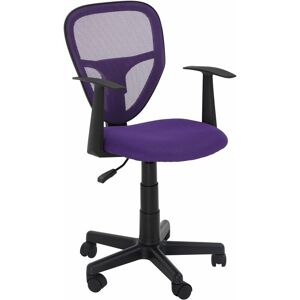 - Chaise de bureau pour enfant studio fauteuil pivotant réglable en hauteur avec accoudoirs, revêtement mesh violet - Lilas