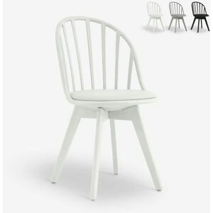 AHD AMAZING HOME DESIGN Chaise de cuisine salle à manger design moderne polypropylène Molkor Couleur: Blanc - Publicité
