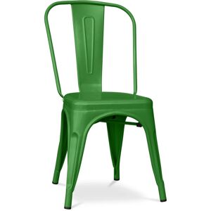 TOLIX STYLE Chaise en acier de salle à manger - Design industriel - Stylix Vert - Publicité