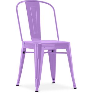 TOLIX STYLE Chaise de salle à manger en acier - Design industriel - Nouvelle édition - Stylix Violet Clair - Acier - Violet Clair - Publicité