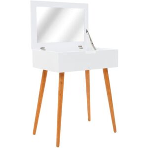 VIDAXL Coiffeuse avec miroir mdf 60 x 40 x 75 cm - Blanc - Publicité