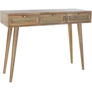 Console Table en bois de manguier et rotin coloris naturel - Longueur 115 x Profondeur 40 x Hauteur 84 cm Pegane - Publicité