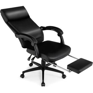 Costway - Chaise de Bureau Ergonomique Inclinable Pivotant Réglable en Hauteur avec roulettes Appuie-Tête Accoudoir Repose-Pieds 62 x 71,5 x 109-119 - Publicité