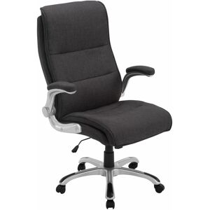 CLP - Chaise de bureau avec une session confortable et ergonomique en différentes couleurs tissu colore : gris foncé - Publicité