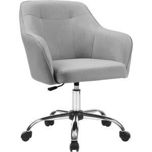 Songmics - Fauteuil de bureau, Chaise pivotante confortable, Siège ergonomique, réglable en hauteur, charge 120 kg, cadre en acier, tissu imitation - Publicité