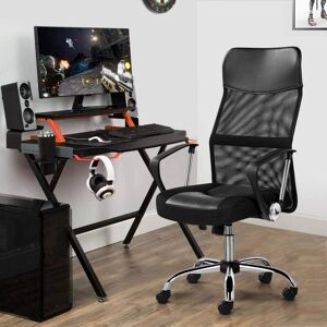 SKECTEN Fauteuil de bureau chaise pour ordinateur ergonomique pivotante 360 degrés - noir - Publicité