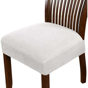 Xinuy - Housse de chaise de salle à manger 2 pièces Housse de chaise en élasthanne extensible Housse de table et de chaise pour la maison (blanc) - Publicité