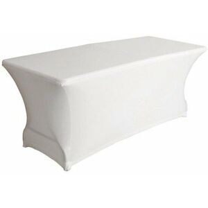 - Housse extensible pour table rectangulaire - blanc