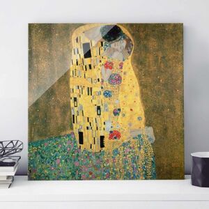 MICASIA Impression sur verre - Gustav Klimt - Le Baiser - Art Nouveau Carré 1: 1 Dimension: 50cm x 50cm - Publicité