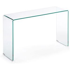 Console Burano transparent rectangulaire 125 x 78 cm en verre trempé - Kave Home - Publicité