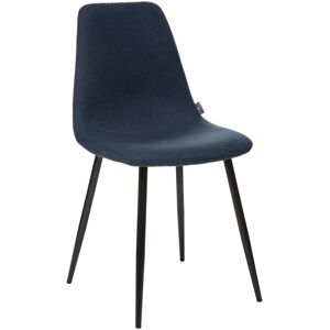 Lot de 2 chaises style Vintage pieds métal noir Nathalia Atmosphera Couleur: Bleu - Bleu - Publicité