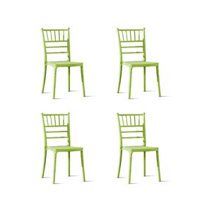 Lot de 4 chaises vertes - Napoleon - Designetsamaison - Vert - Publicité