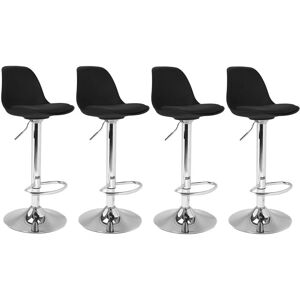 IDMARKET Lot de 4 tabourets de bar karl design noir - Noir - Publicité